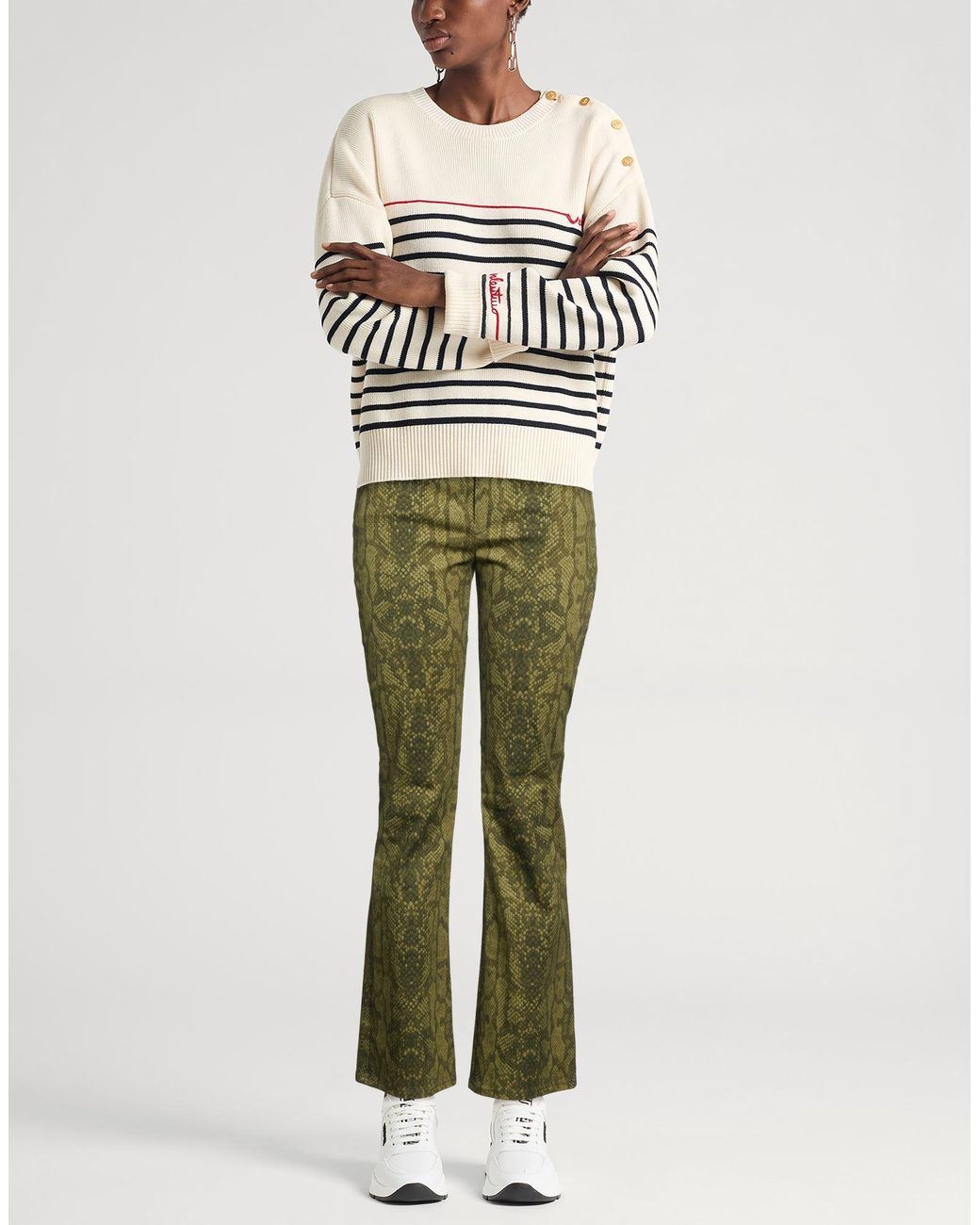 Alberta Ferretti Green Trouser