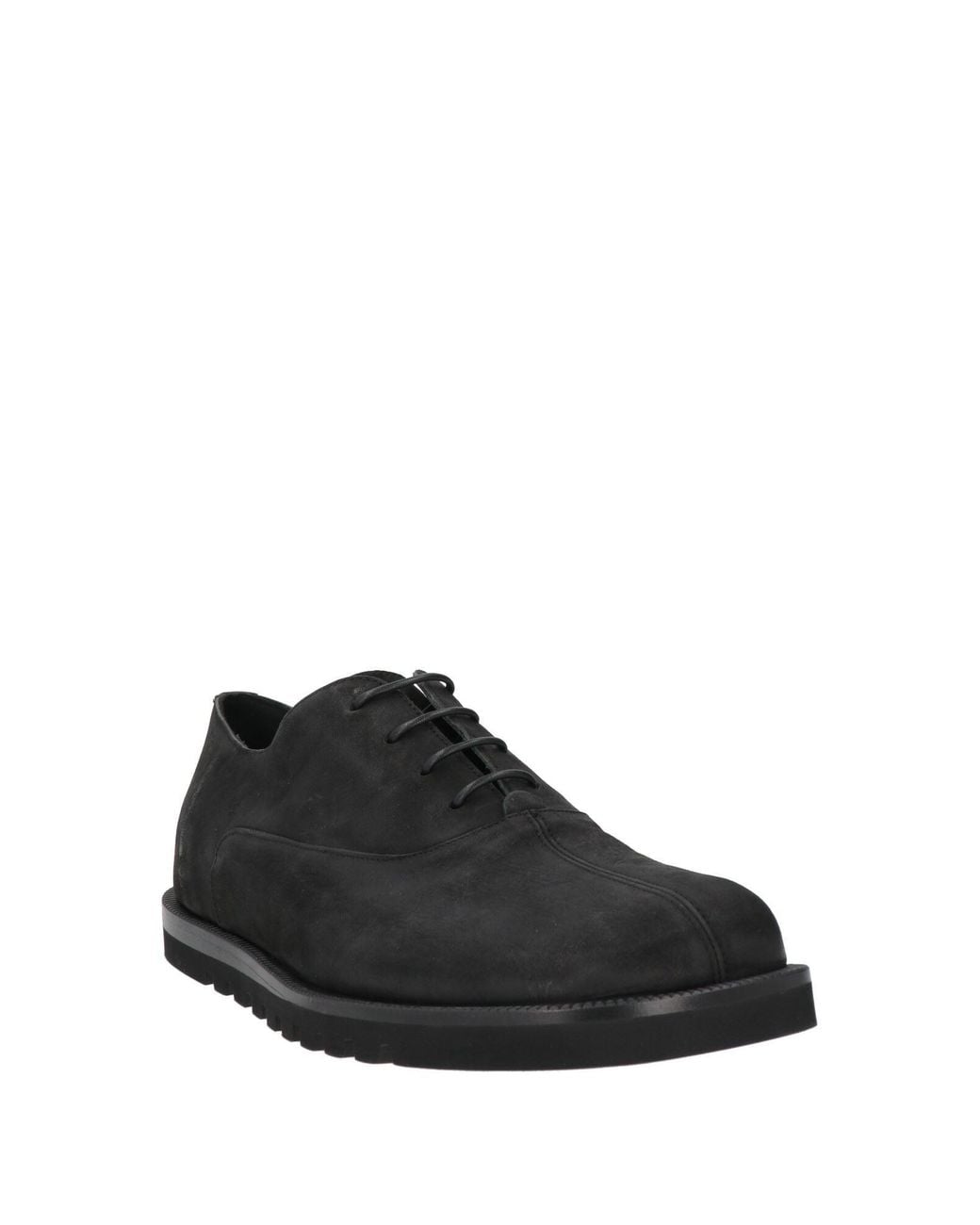 Mattia Capezzani Black Lace-Up Shoes Leather for men