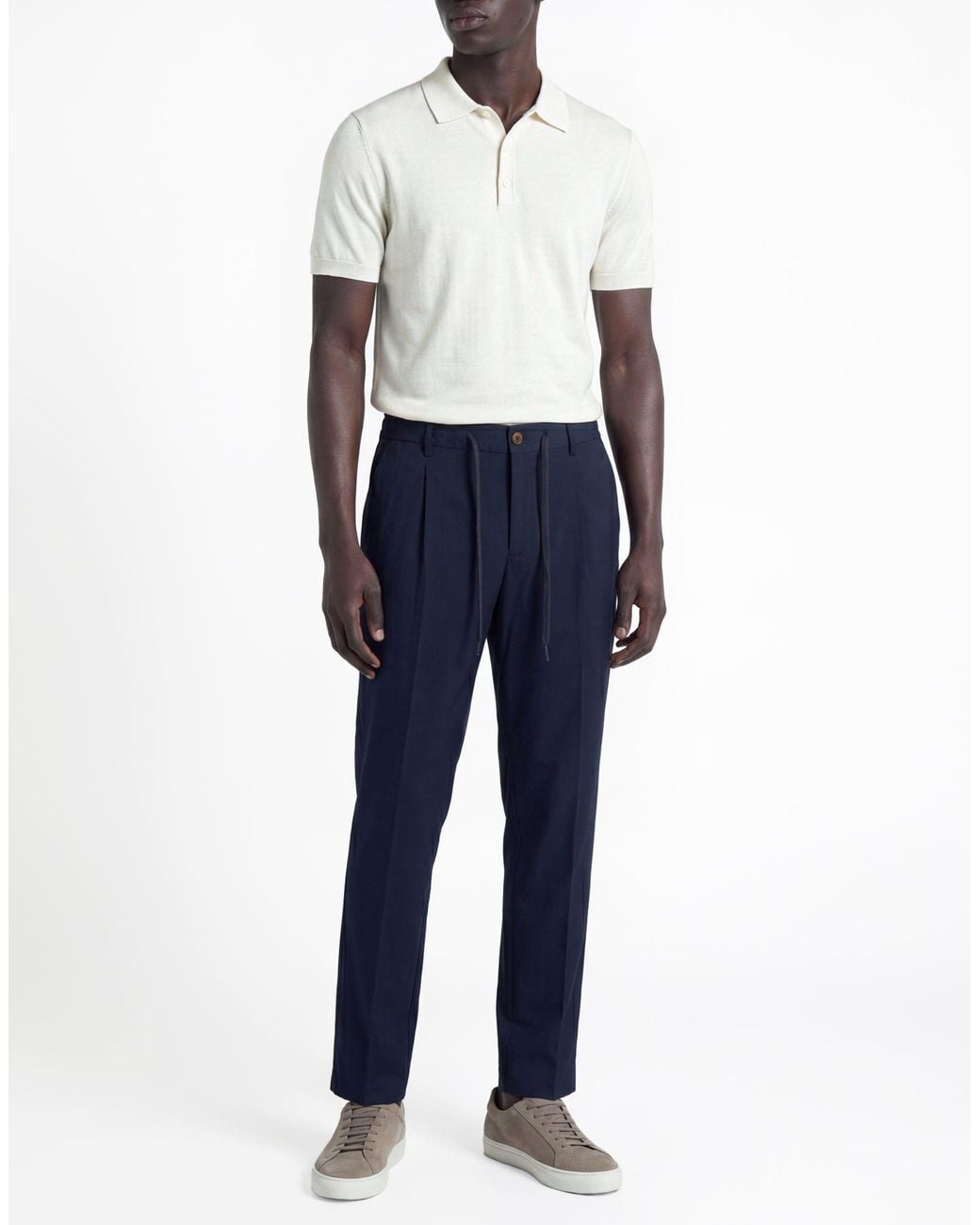 Daniele Alessandrini Blue Pants Polyester, Viscose, Elastane for men