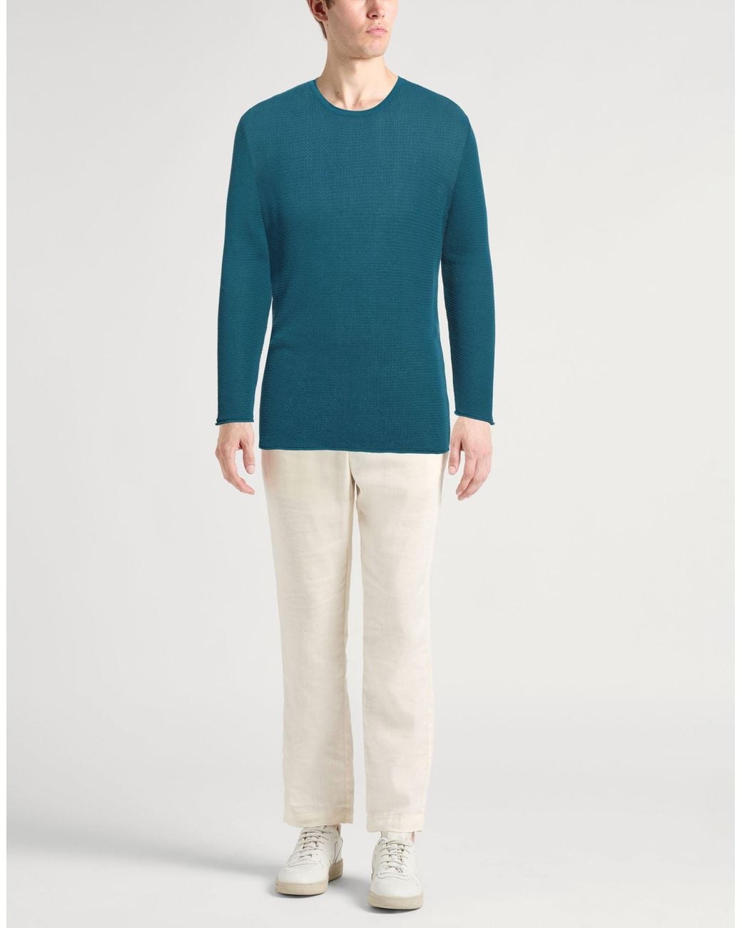 Daniele Fiesoli Blue Sweater Cotton for men