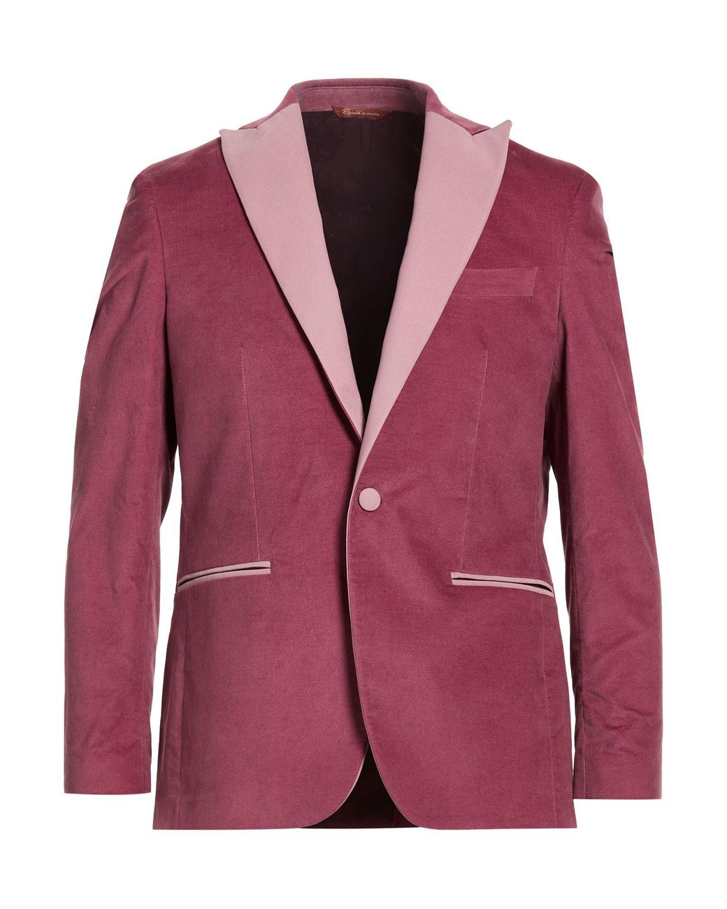 TWENTY-ONE by ANTONIO CARNEVALE Purple Blazer Cotton, Lyocell for men