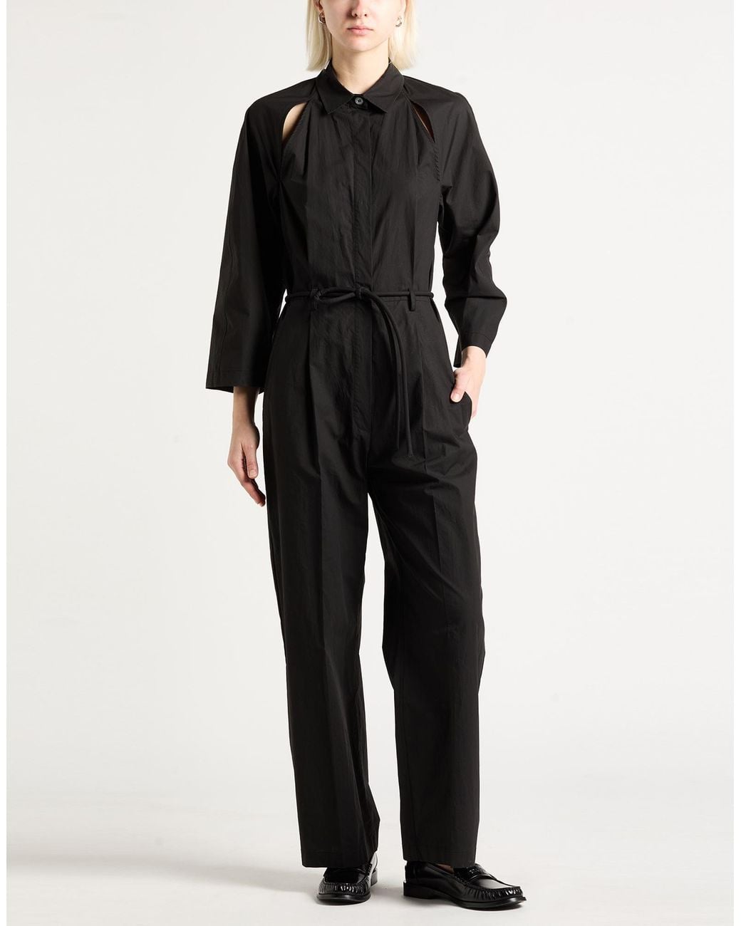 Tela Black Jumpsuit Cotton