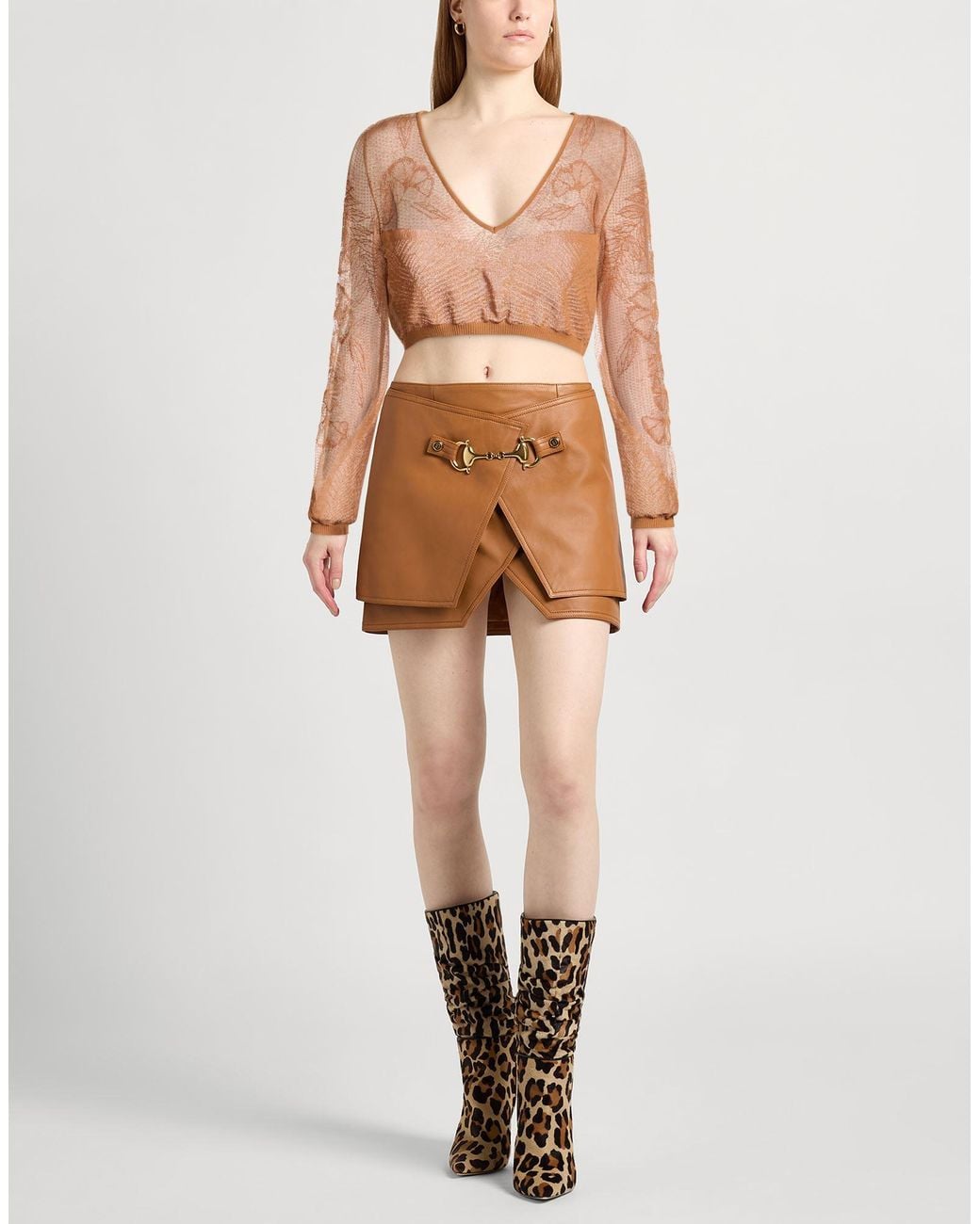 Alberta Ferretti Pink Camel Top Viscose, Polyester