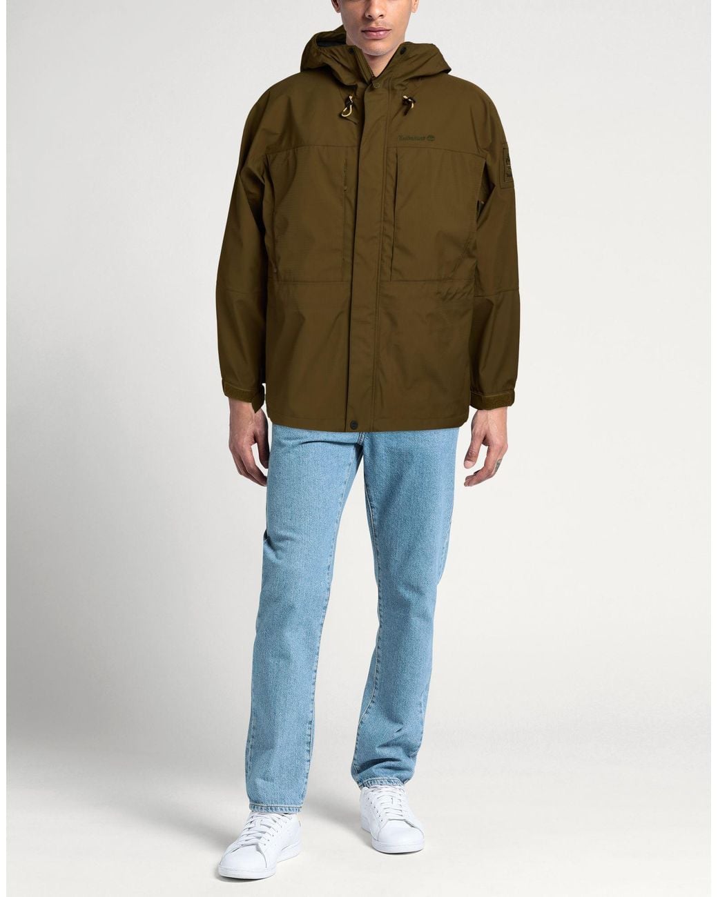 Timberland Green Military Overcoat & Trench Coat Nylon for men