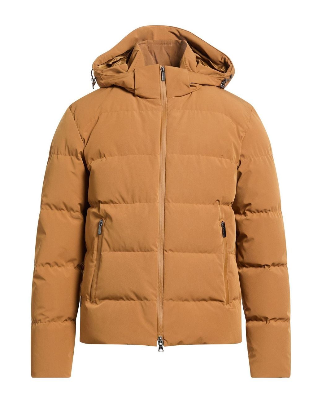 Paul & Shark Brown Camel Puffer Polyester, Elastane for men