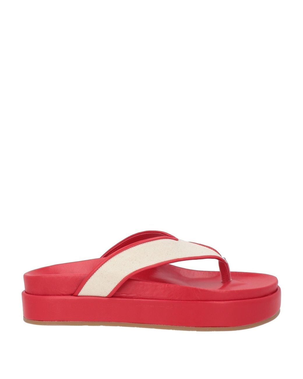 Ancient Greek Sandals Red Thong Sandal