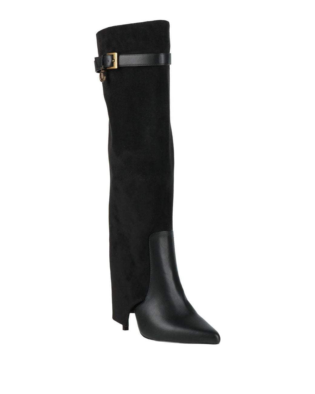 Just Cavalli Black Boot Synthetic Material, Textile Fibers