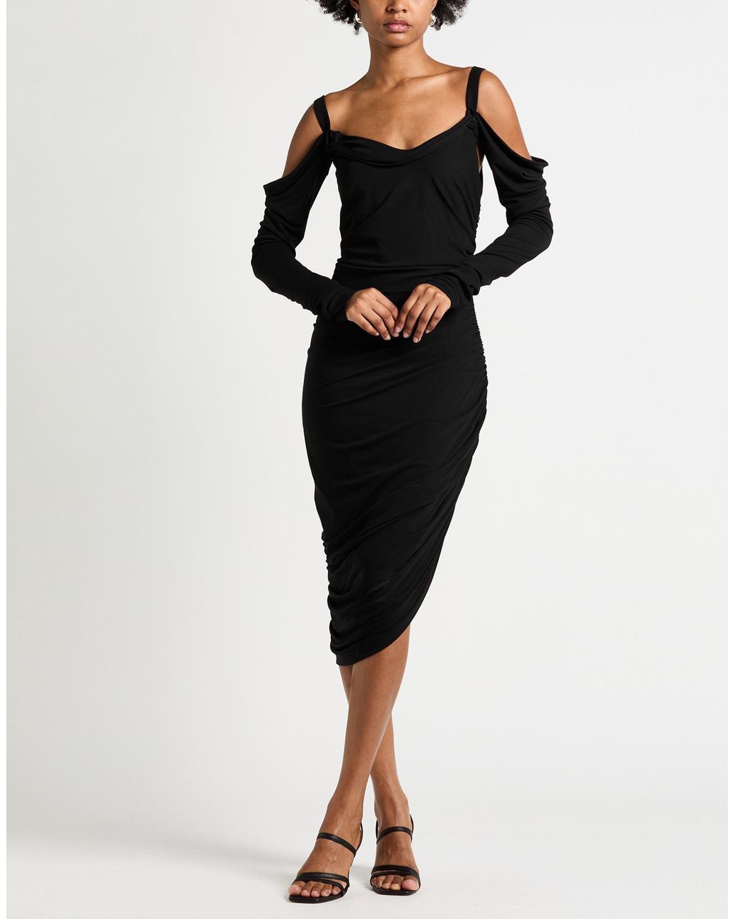 The Attico Black Midi Dress