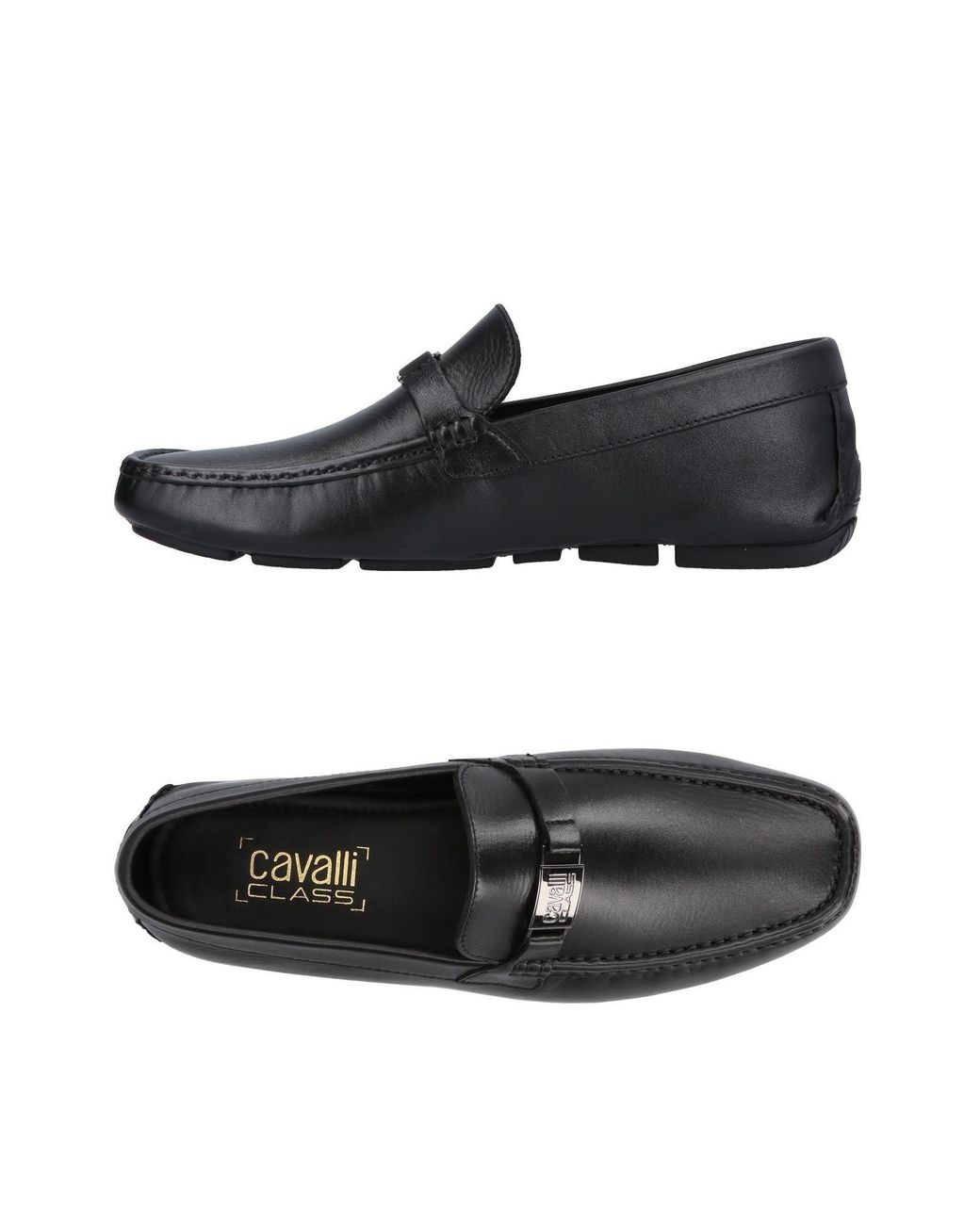 Mocasines Class Roberto Cavalli de Cuero de color Negro para hombre Hombre Zapatos de Zapatos sin cordones de Mocasines 