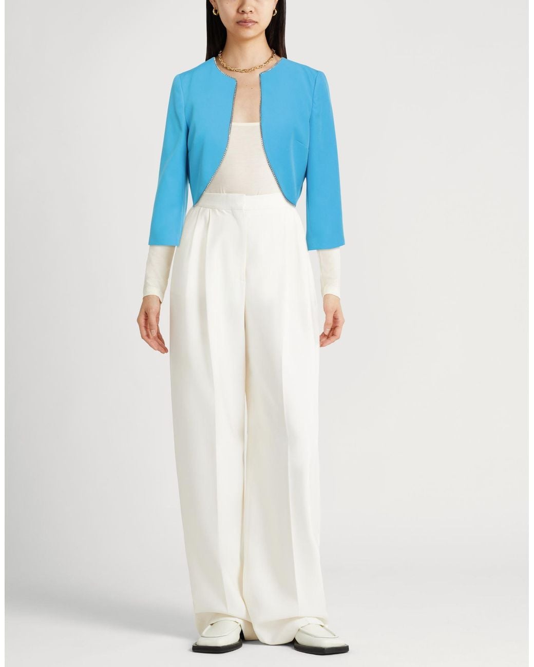 Liu Jo Blue Jacket Polyester, Elastane