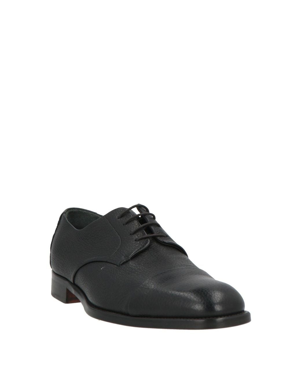 Canali Black Lace-Up Shoes Leather for men