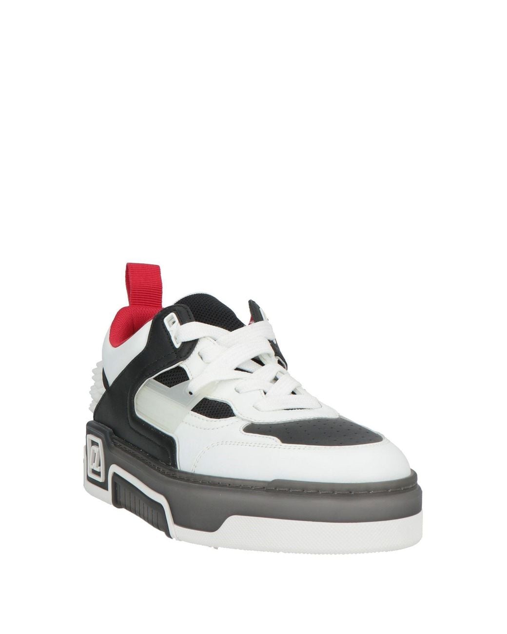 Christian Louboutin White Sneakers Leather, Textile Fibers for men