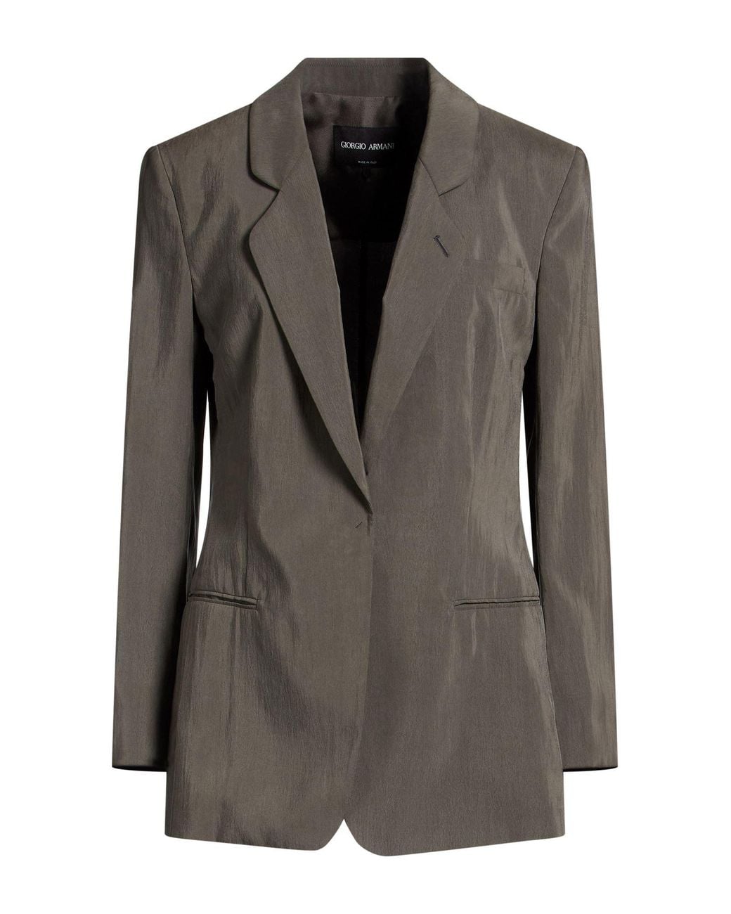 Giorgio Armani Black Military Blazer Silk, Polyester