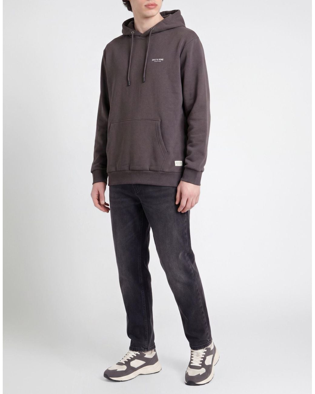 Only & Sons Gray Sweatshirt Cotton, Polyester for men