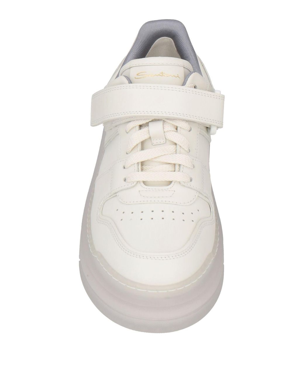 Santoni White Sneakers Leather