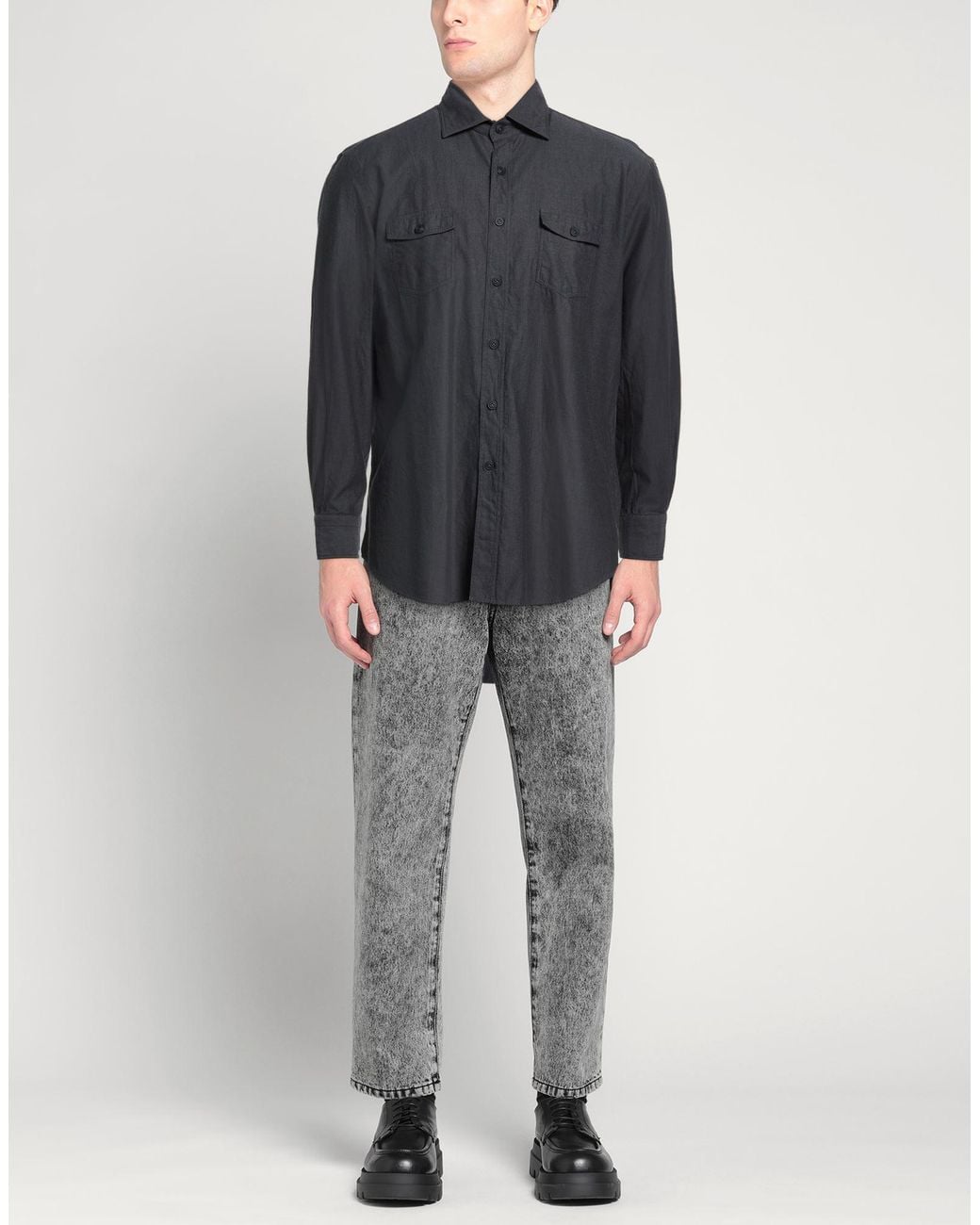 Giannetto Portofino Blue Shirt Cotton for men