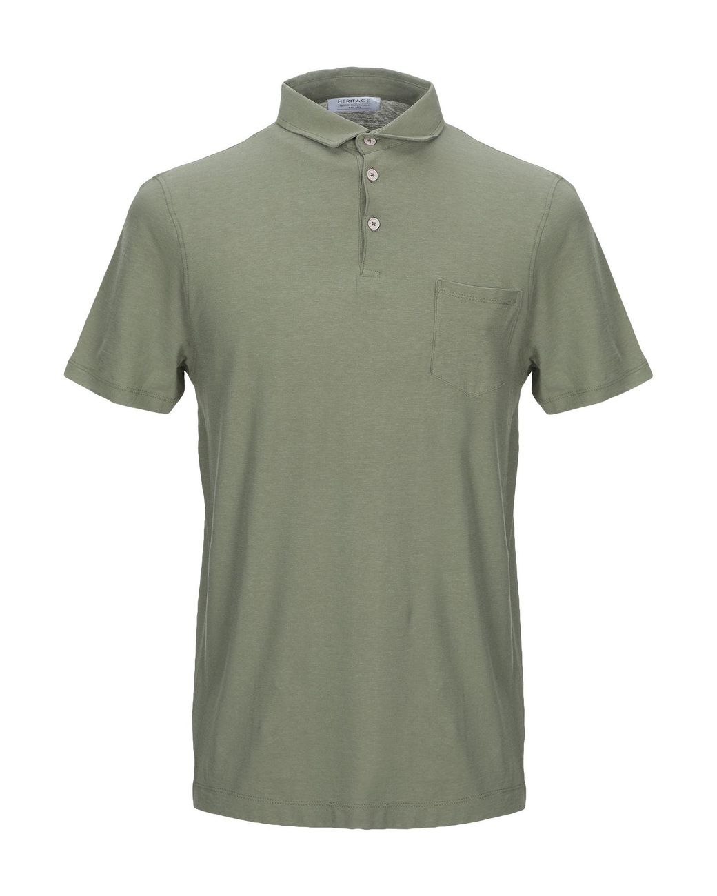 Heritage Cotton Polo Shirt in Military Green (Green) for Men Lyst