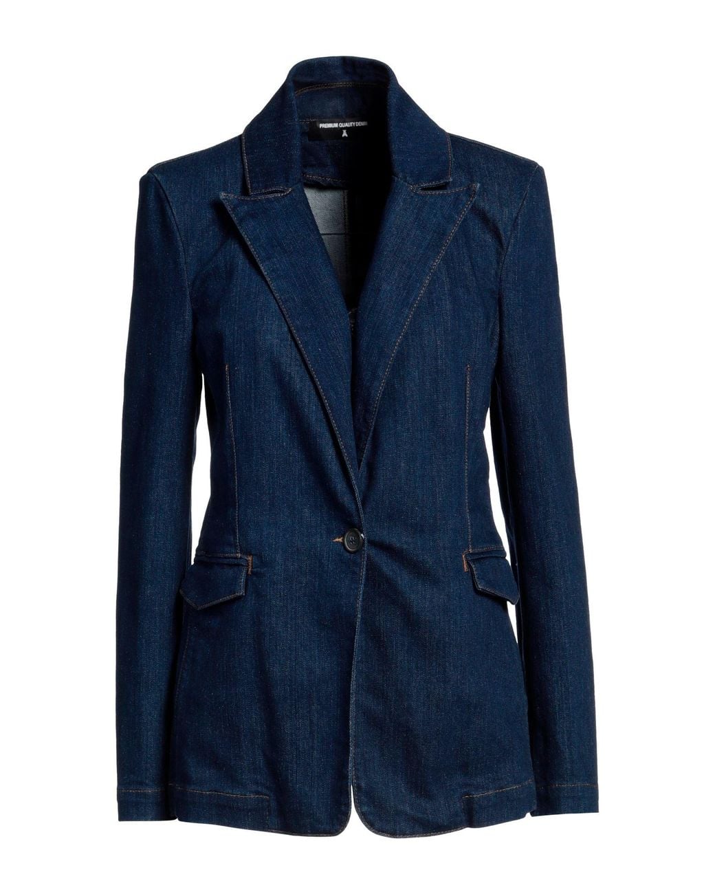 Patrizia Pepe Blue Blazer Cotton, Polyester, Polyamide, Elastane