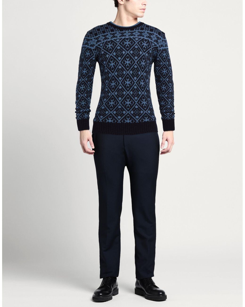Retois Blue Sweater Wool, Polyamide for men