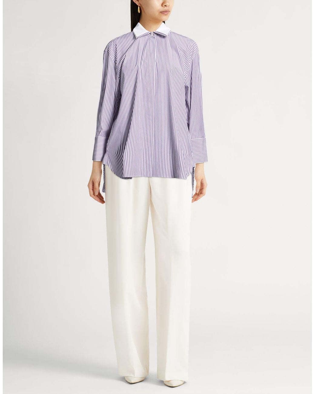 Max Mara Purple Shirt Cotton, Elastane