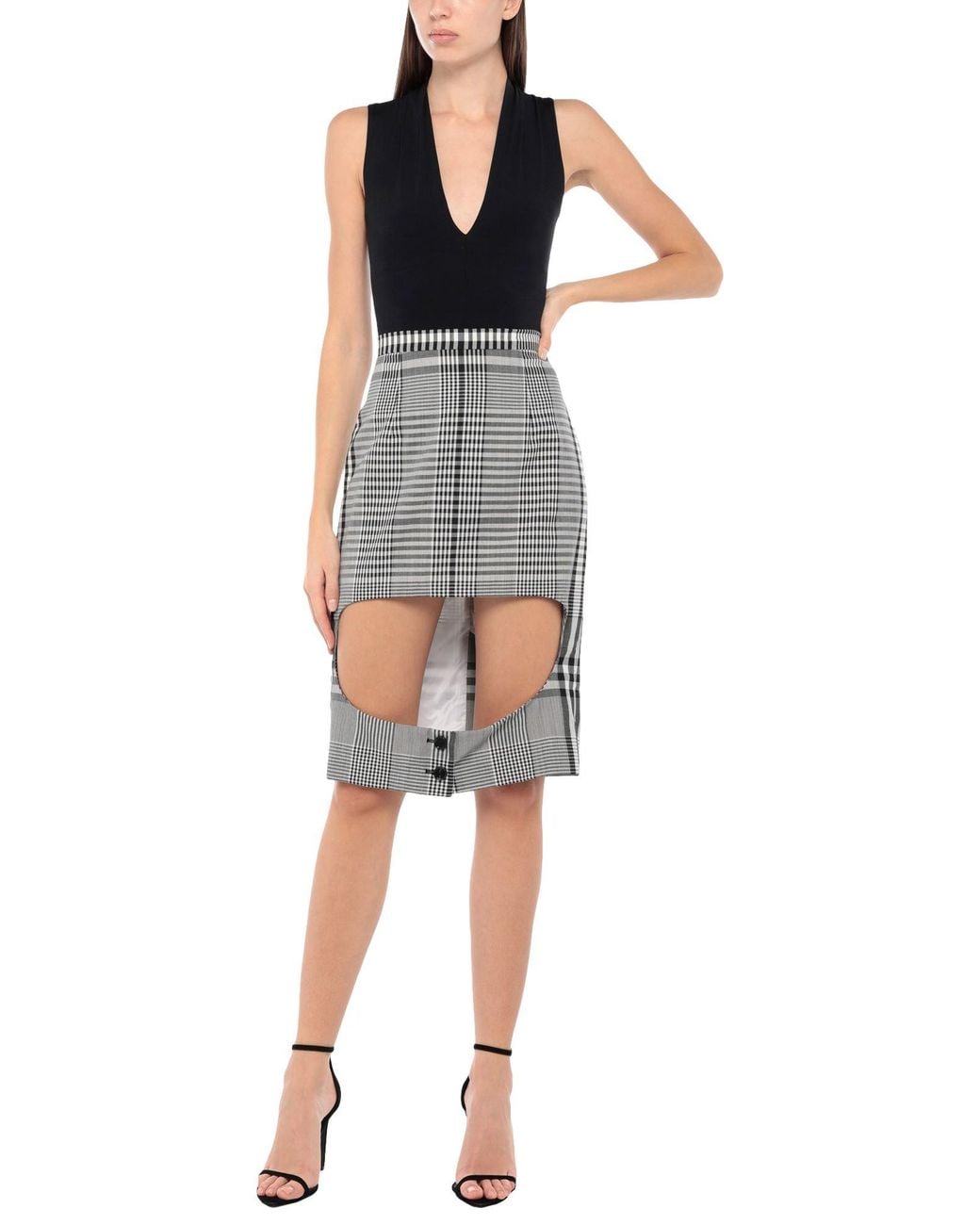 Burberry Gray Midi Skirts