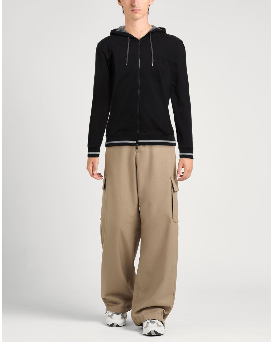 Officina 36 Black Sweatshirt Viscose, Polyamide, Elastane for men