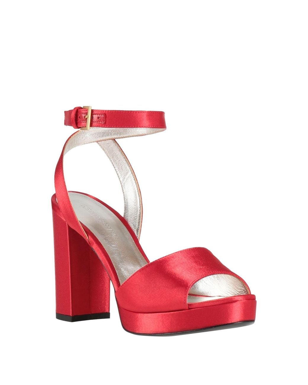 Ines De La Fressange Paris Red Sandals Textile Fibers