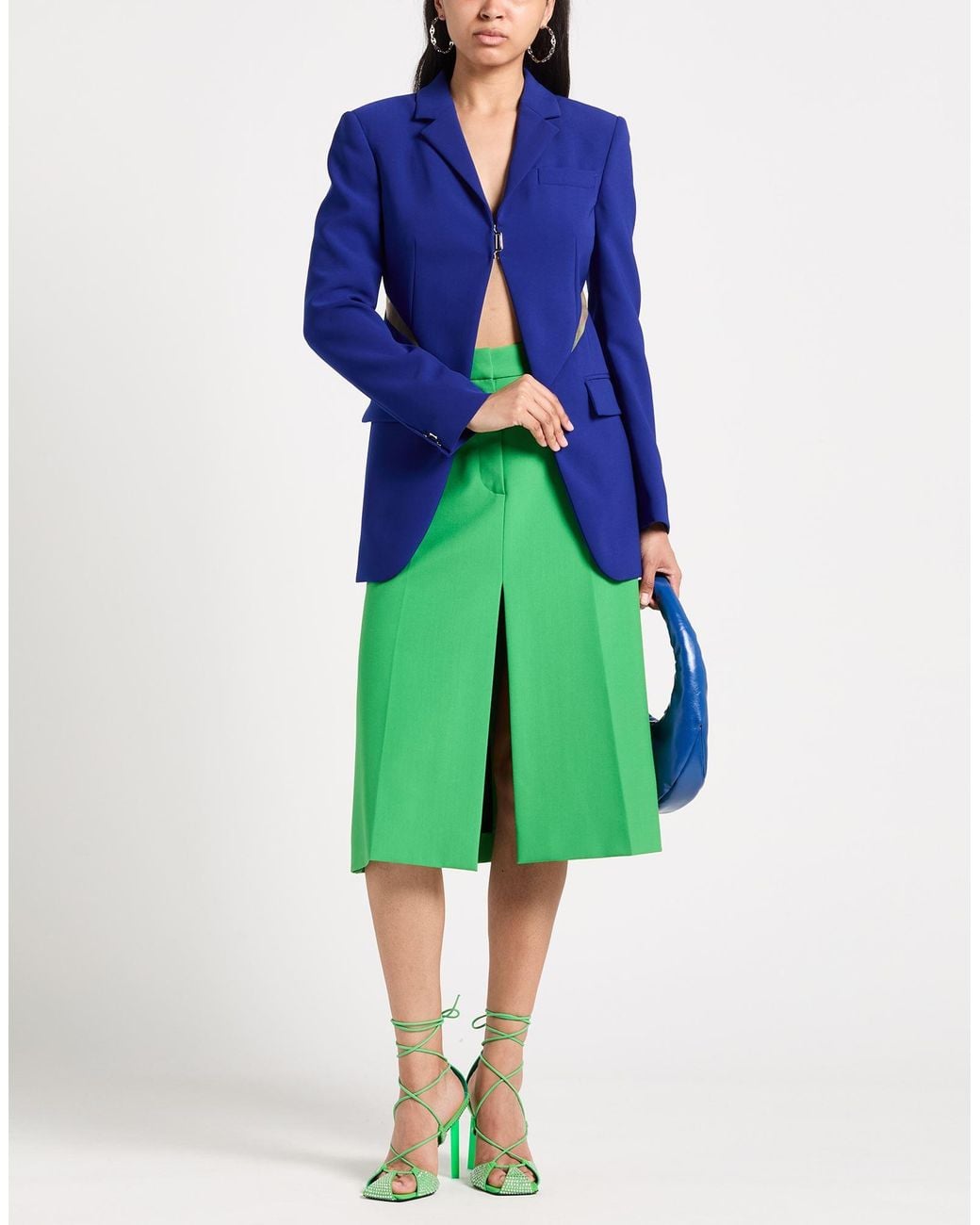 DSquared² Blue Bright Blazer Polyester, Polyurethane, Polyamide
