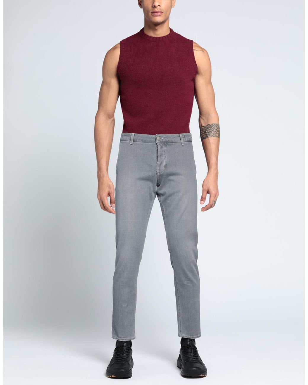 BRO-SHIP Gray Jeans for men