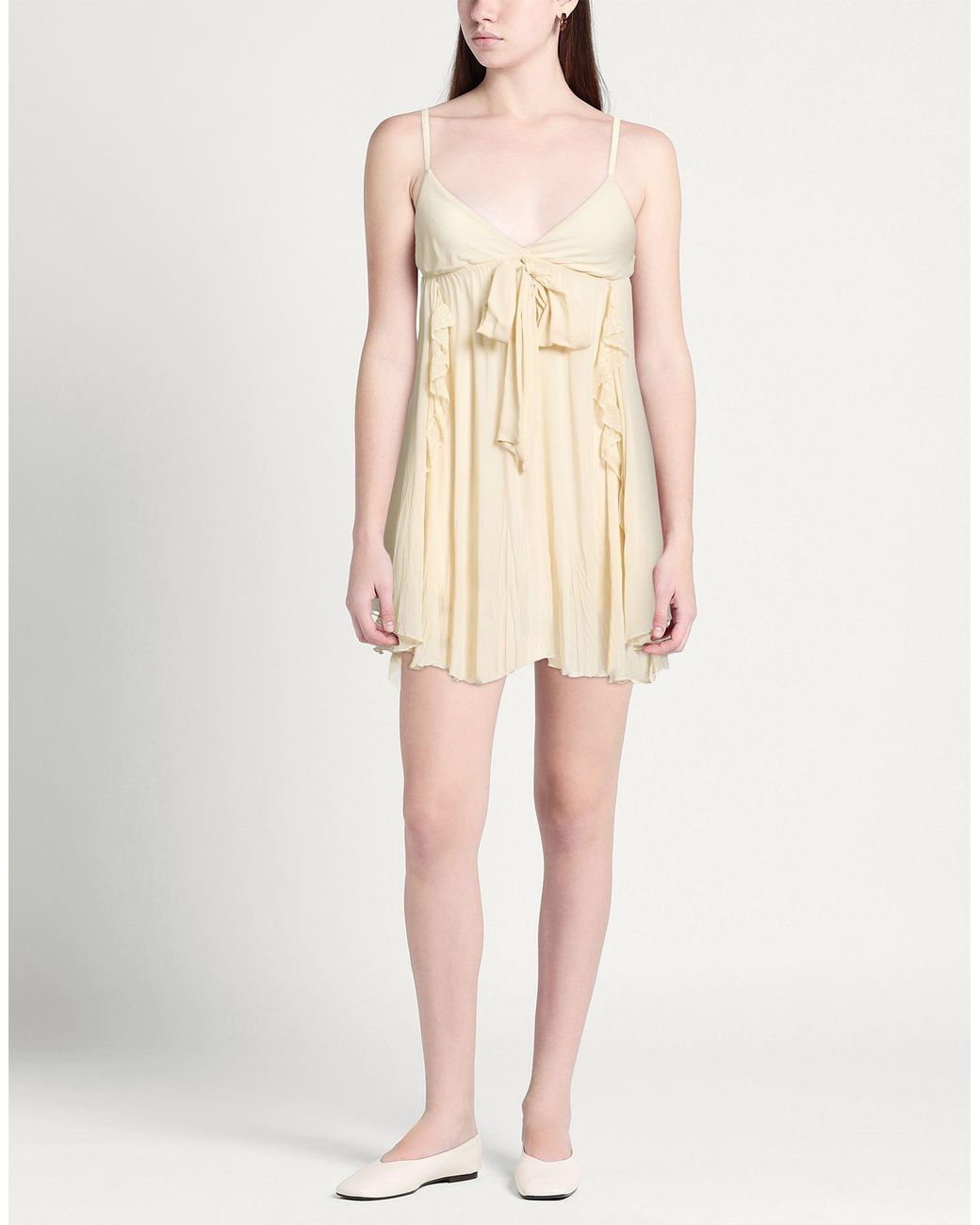 Aniye By Natural Cream Mini Dress Viscose, Cotton, Elastane