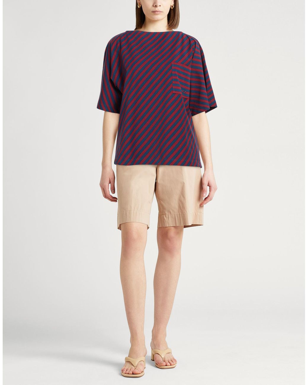 Tory Burch Purple Brick T-Shirt Cotton