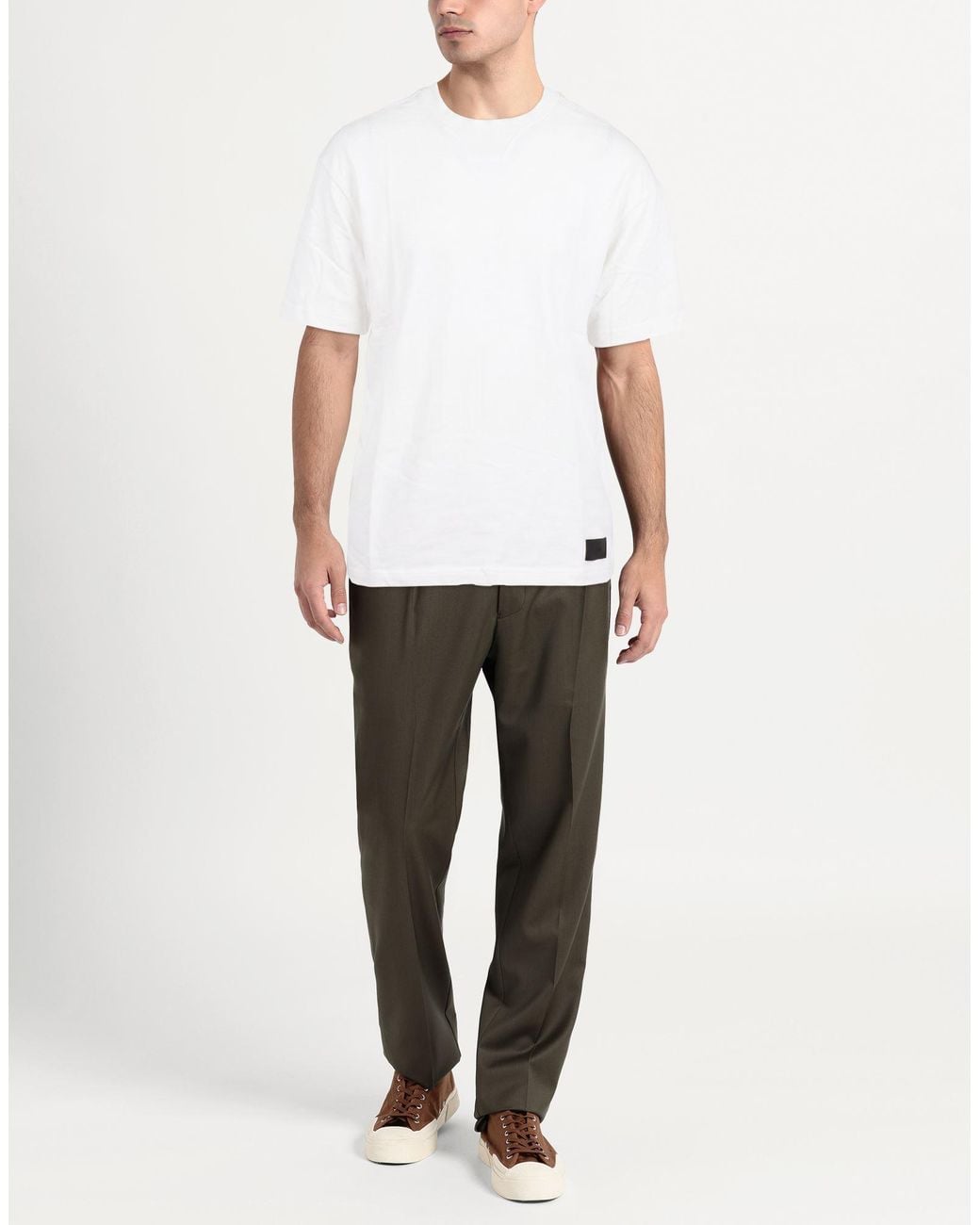 BALR White Ivory T-Shirt Cotton, Silk for men