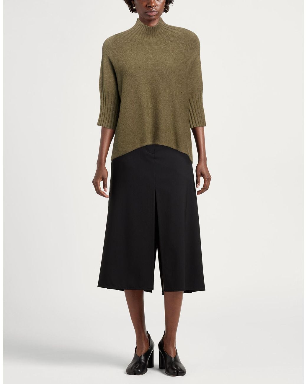 Manila Grace Green Turtleneck