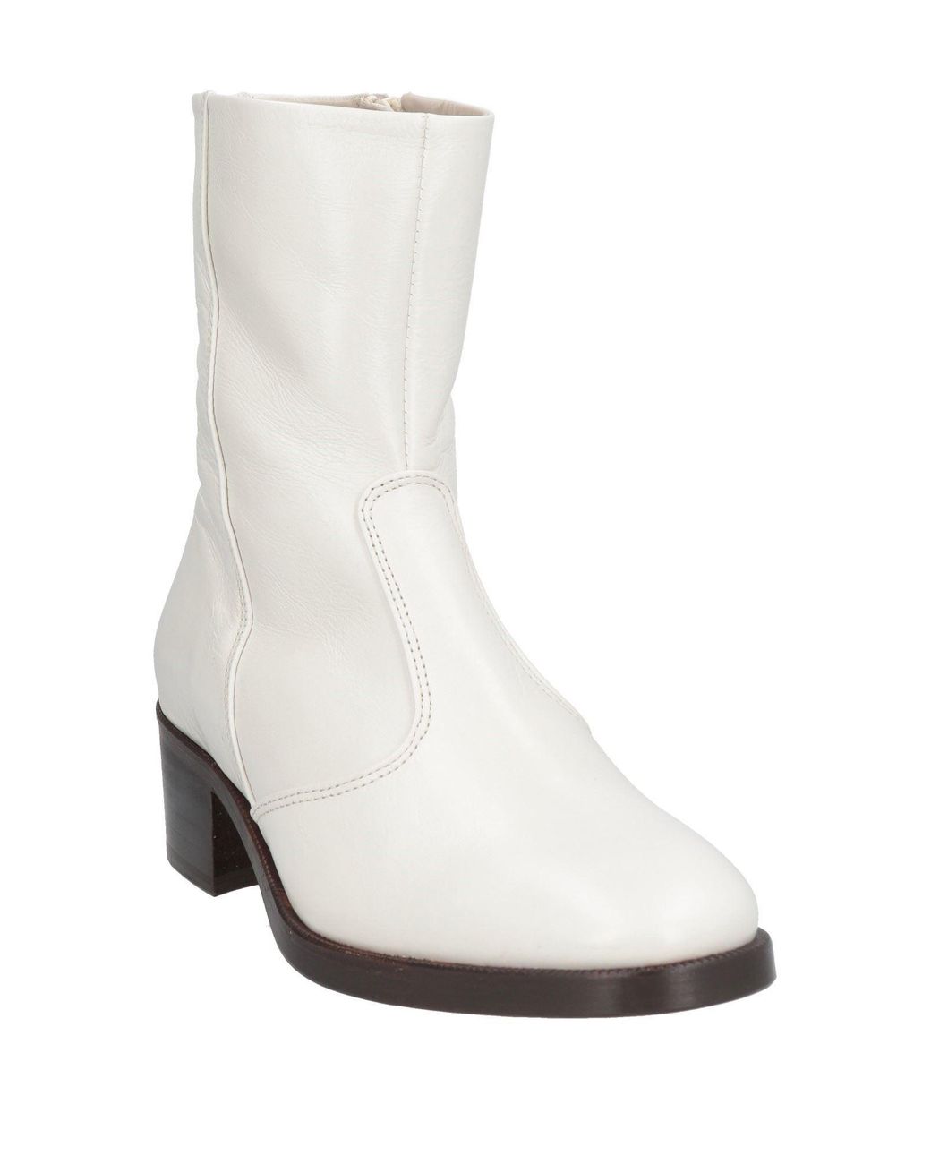 Zadig & Voltaire White Ankle Boots Leather