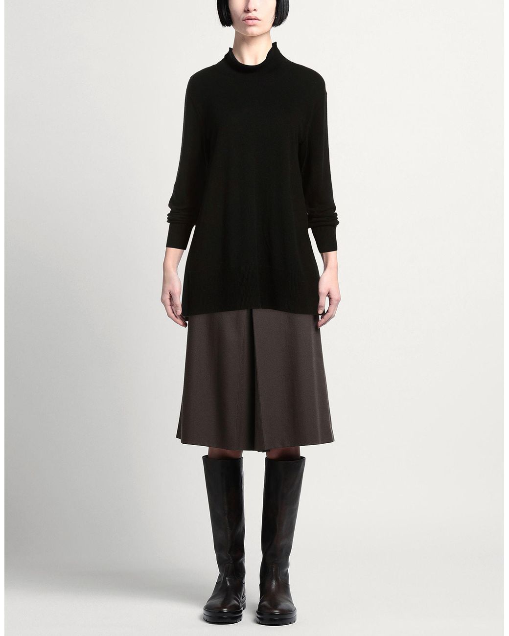 Alpha Studio Black Turtlenecks