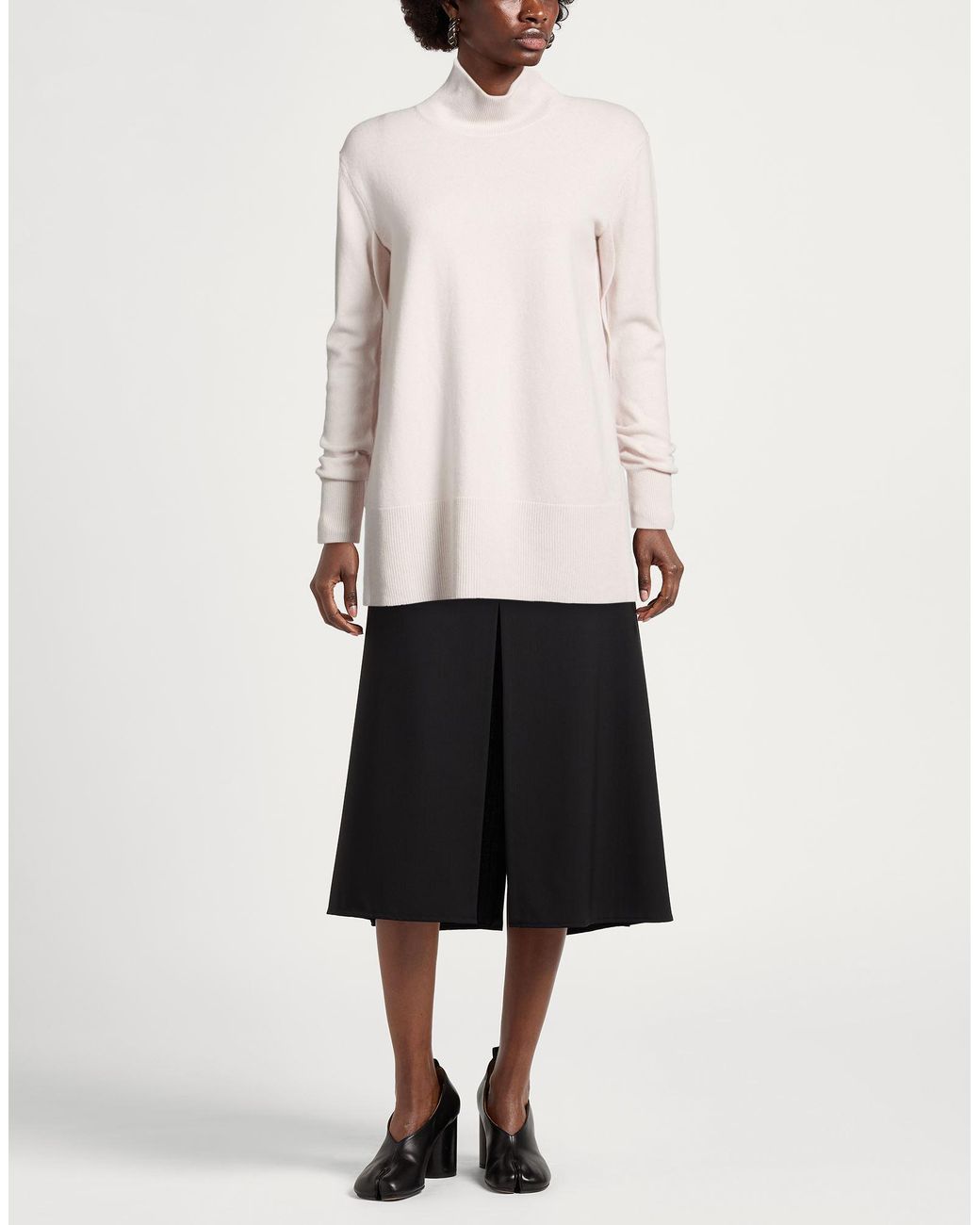 Alpha Studio White Rollkragenpullover