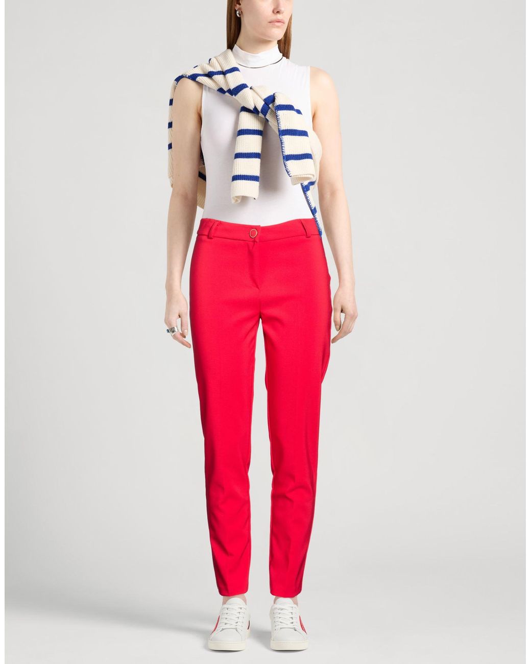 Rinascimento Red Pants Polyester, Elastane