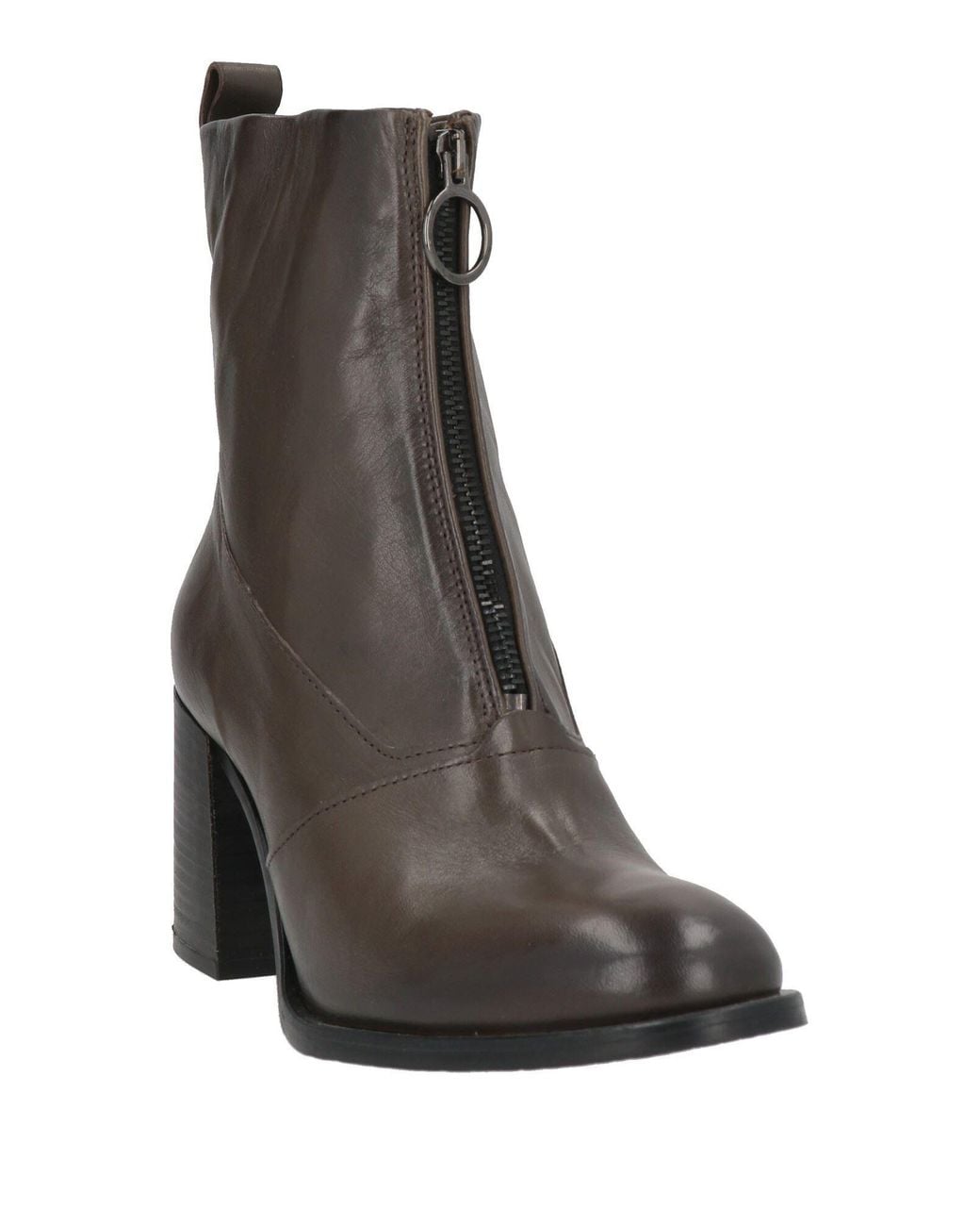 Mjus Brown Charcoal Ankle Boots Leather