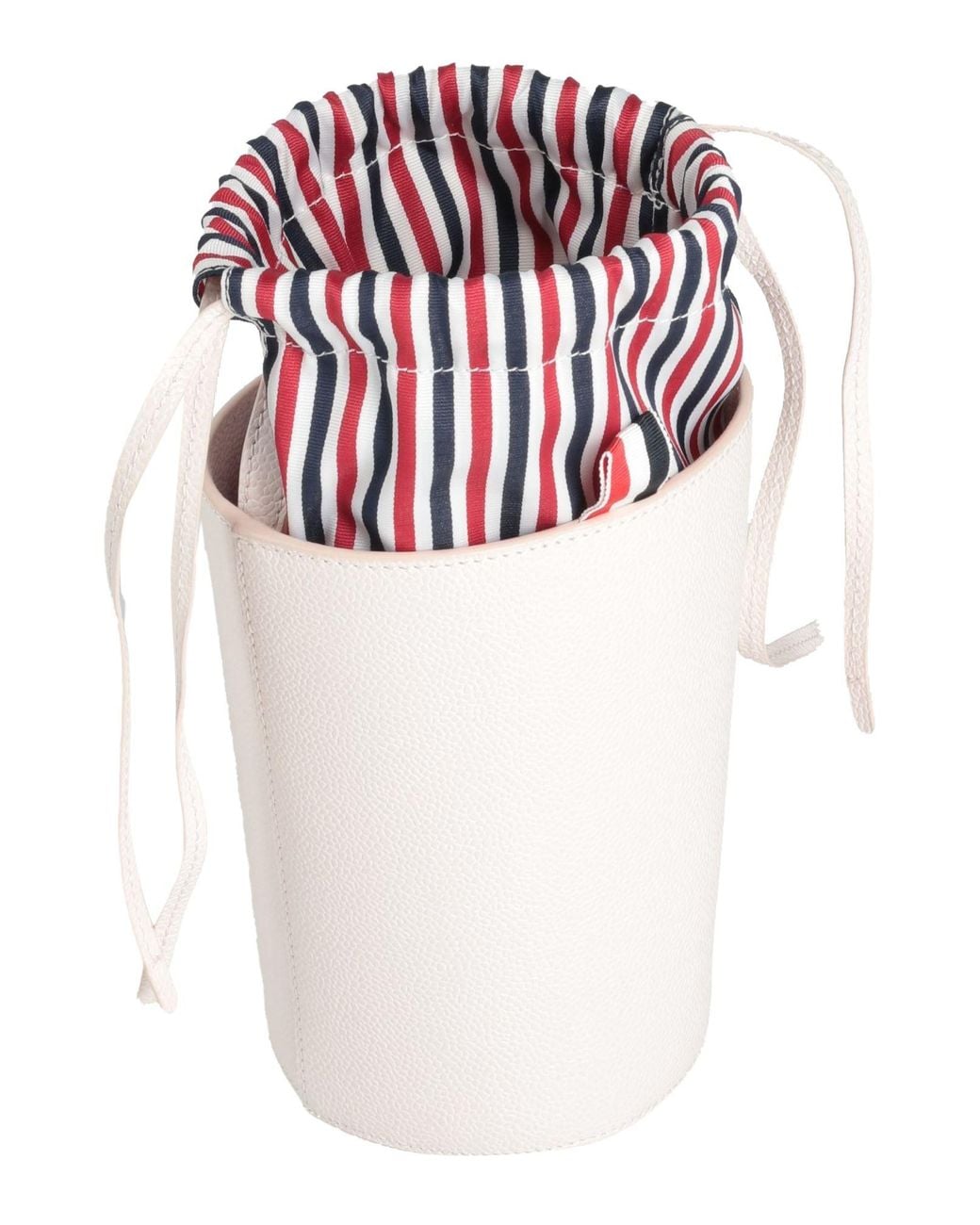 Thom Browne White Cross-Body Bag Leather, Textile Fibers