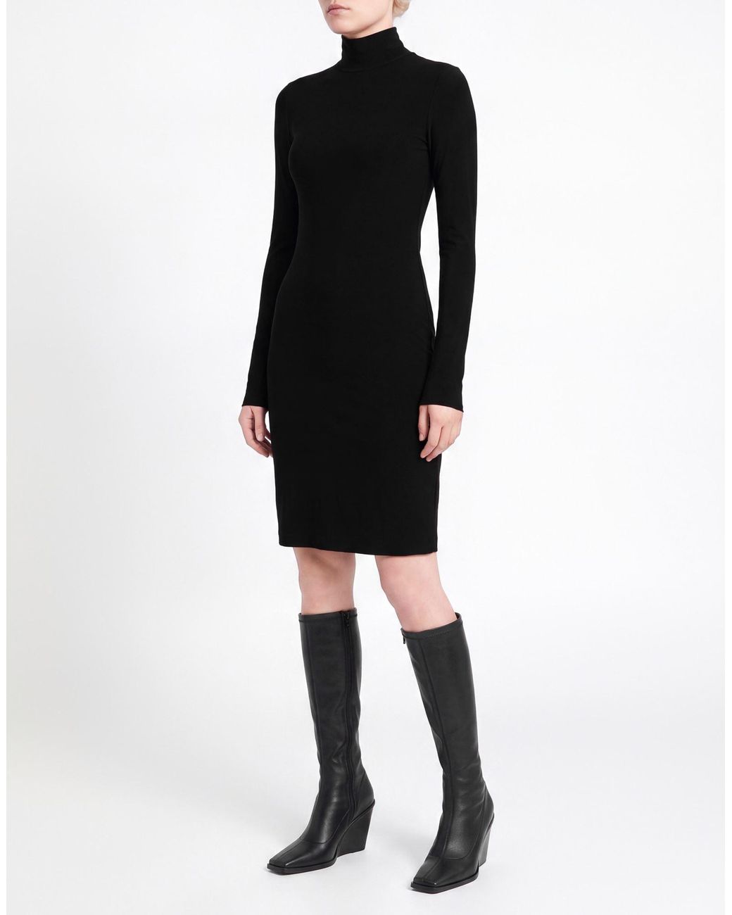 Norma Kamali Black Midi Dress