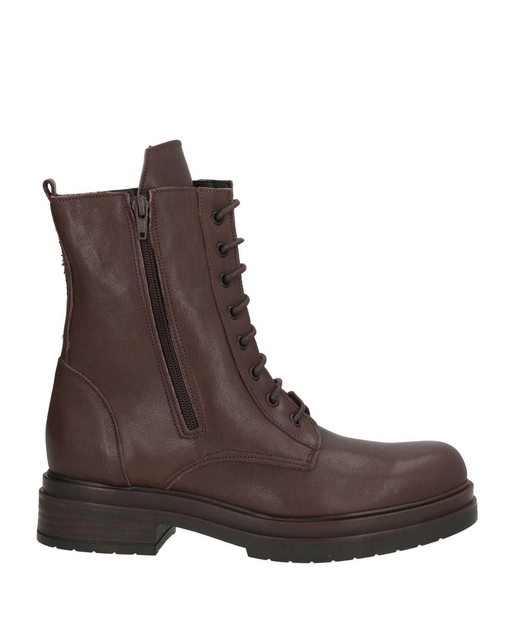 Divine Follie Brown Dark Ankle Boots Leather