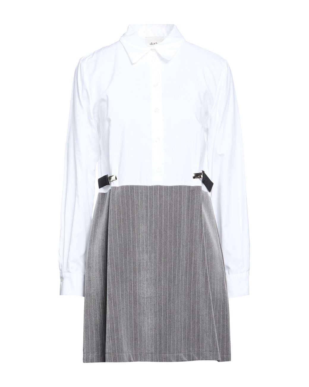 Dixie Gray Mini Dress Polyester, Viscose, Elastane, Cotton