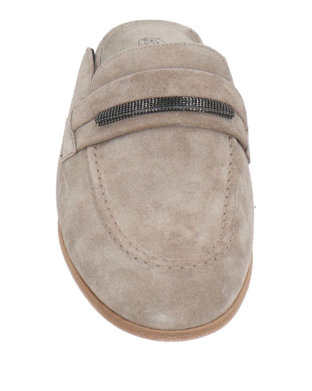 Brunello Cucinelli Gray Mules & Clogs