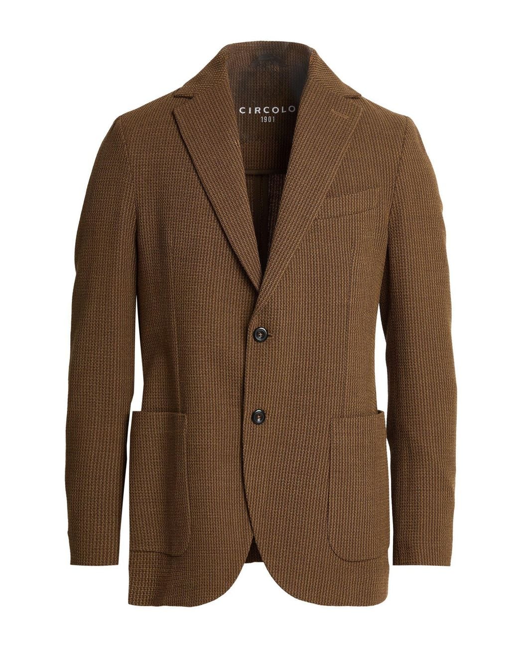 Circolo 1901 Brown Khaki Blazer Virgin Wool, Elastane for men