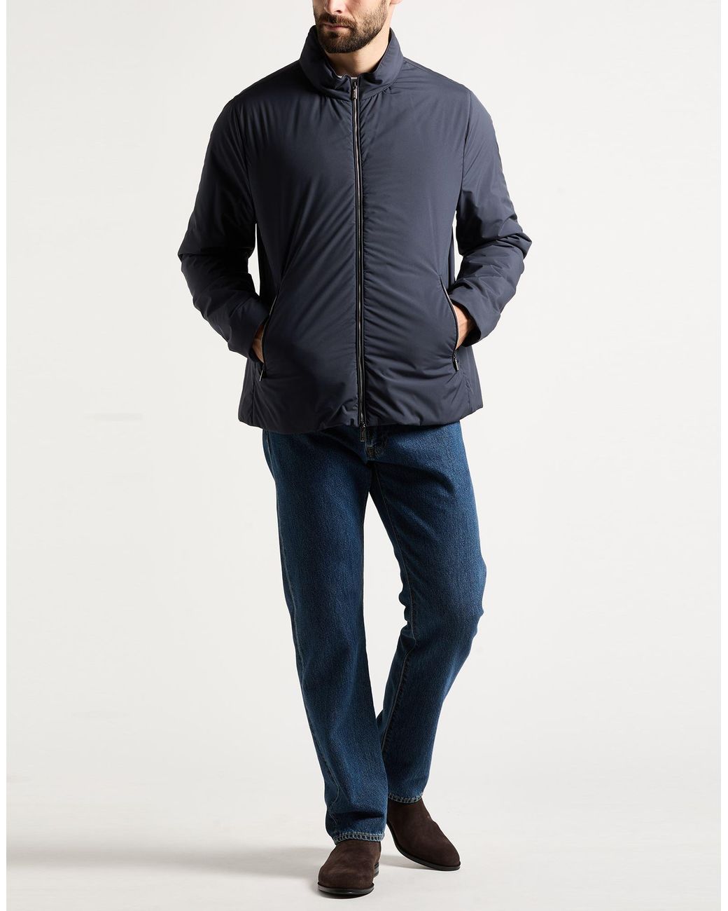 Moorer Blue Midnight Jacket Polyester for men