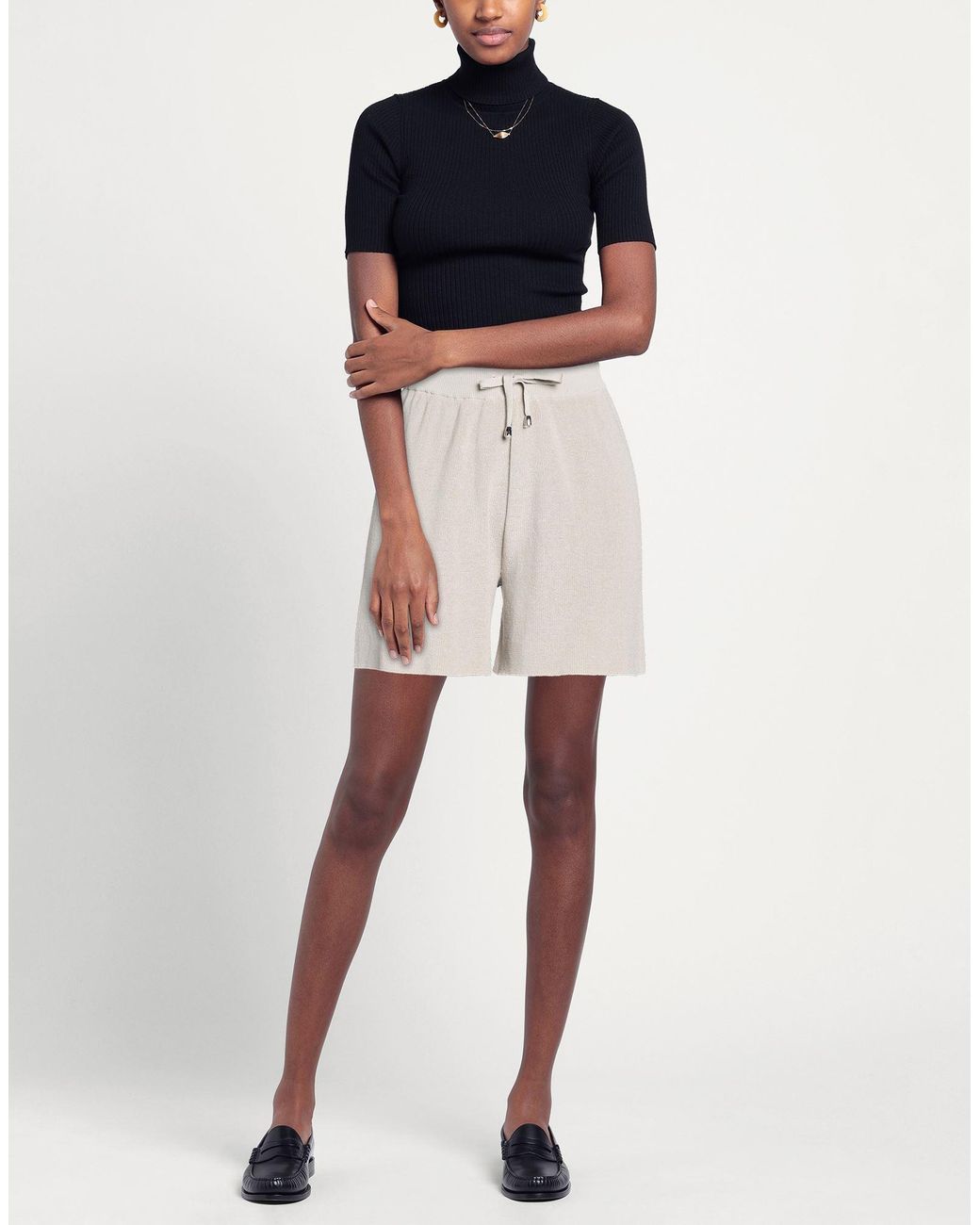 FILIPPO DE LAURENTIIS Natural Shorts & Bermuda Shorts Cotton