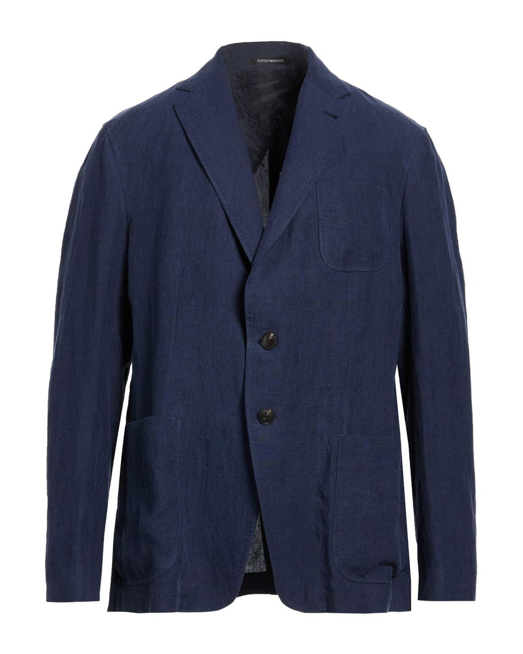 Emporio Armani Blue Blazer Linen for men