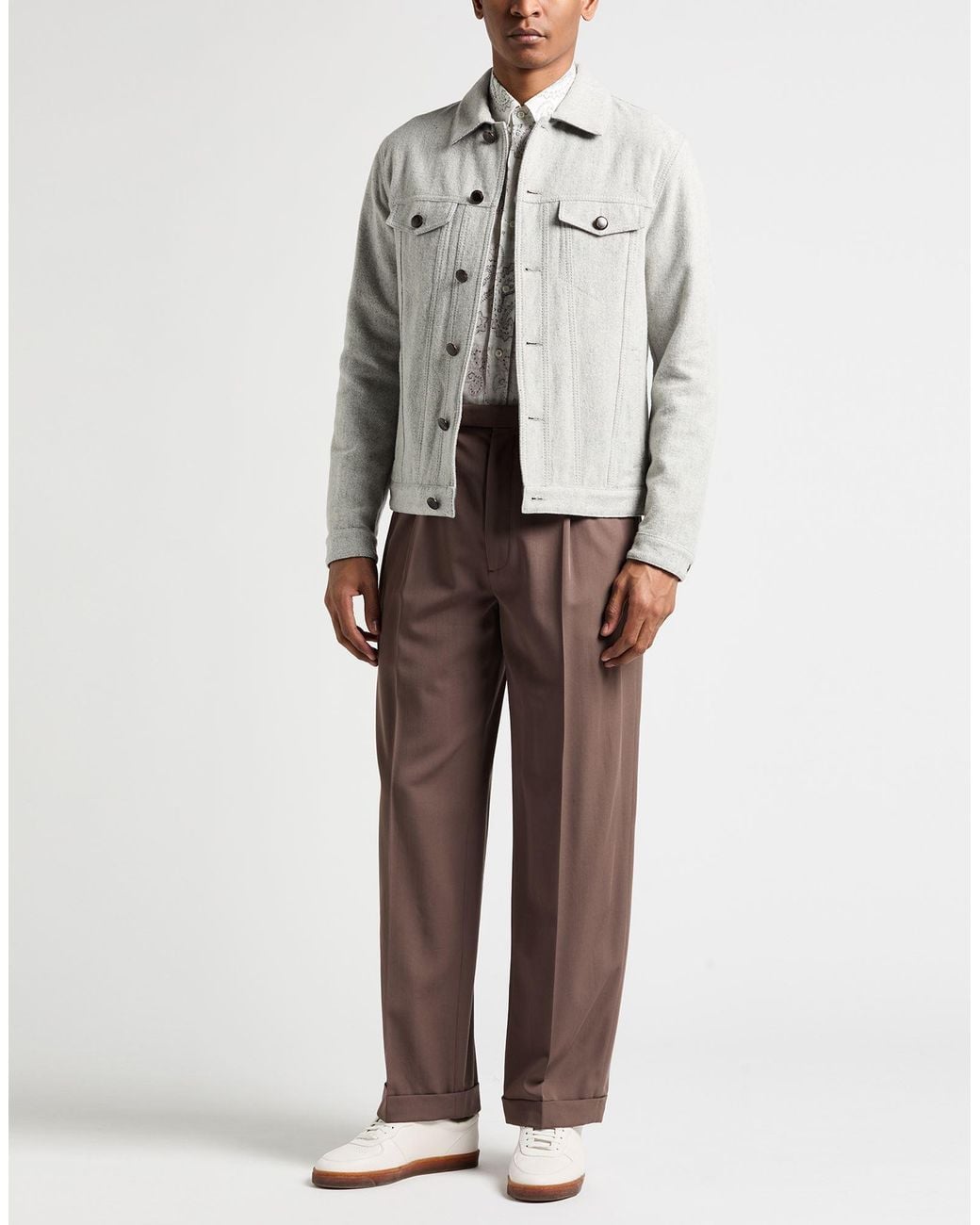 Jacob Cohen Gray Light Jacket Cotton, Wool, Polyamide for men