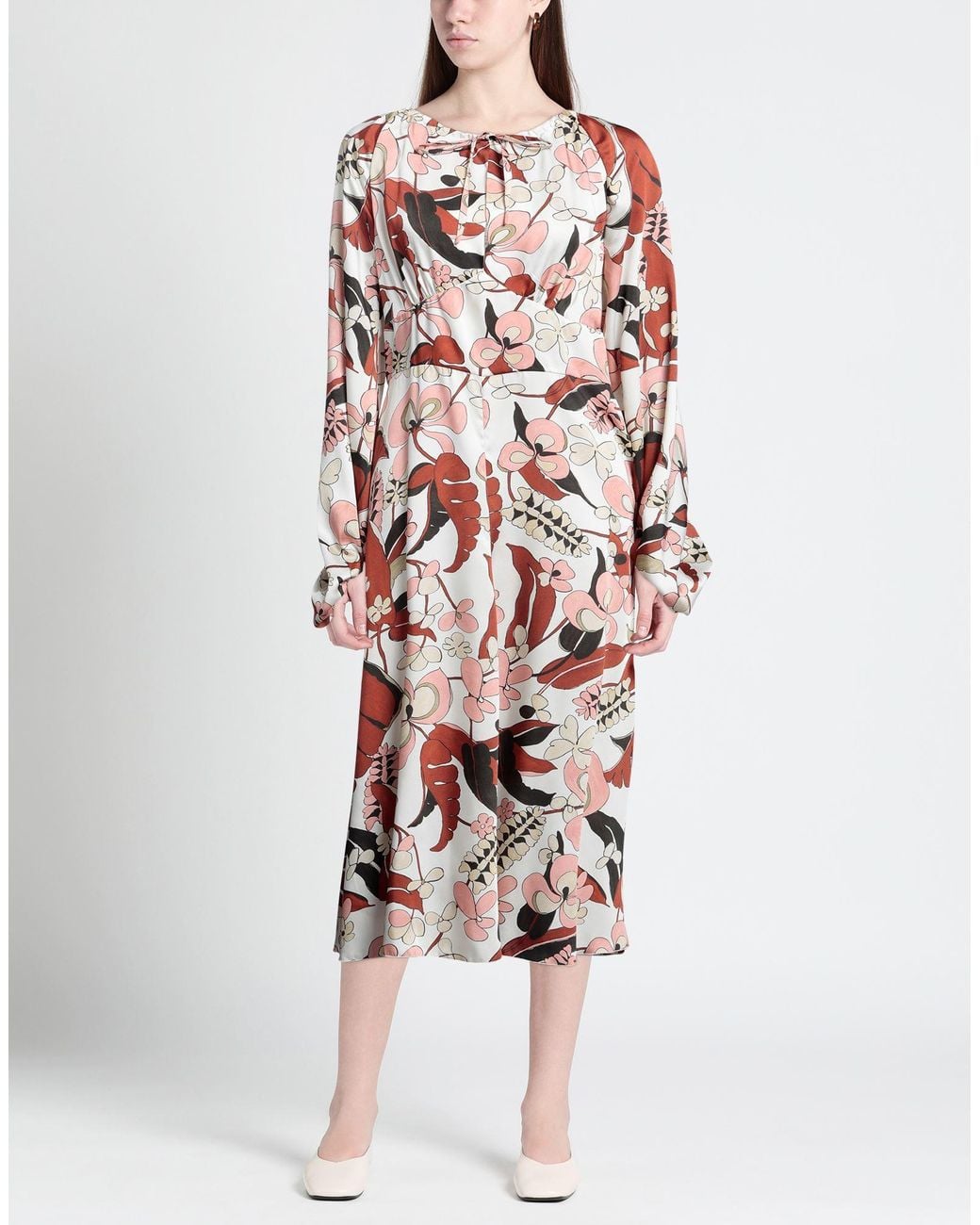 Maliparmi White Midi Dress