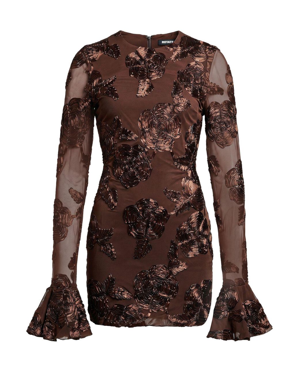 ROTATE BIRGER CHRISTENSEN Brown Mini Dress